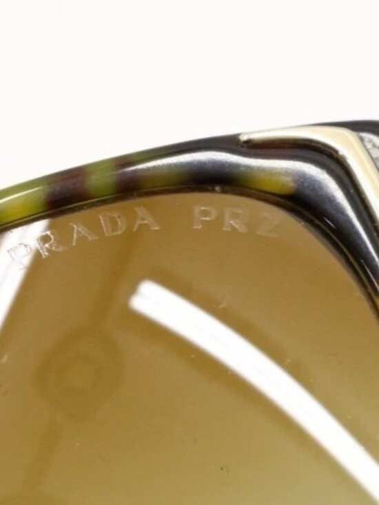 PRADA Tortoiseshell Brown Polarized Sunglasses SPR01O 55-17 2AU-6E1 140 2P main image 11
